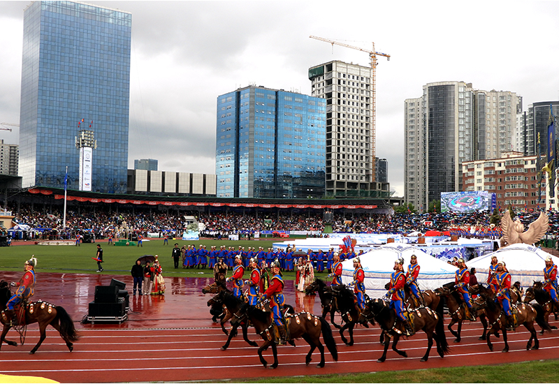 Opening ceremony of Naadam festival in Mongolia